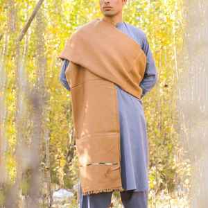 Chal de Lana Tradicional para Hombre, Cálido y Transpirable para Invierno, 300g, Color Sólido, Elegante - Product Image 1