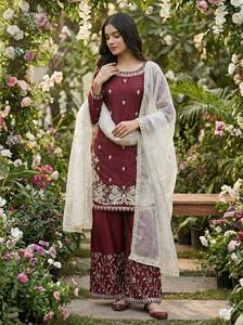 ZAIN EXPORTS Salwar Kameez Tradicional de Diseñador para Mujer, Elegantes Dupattas, Estilo Bollywood Indio Pakistaní, Micro Algodón Pesado - Product Image 3