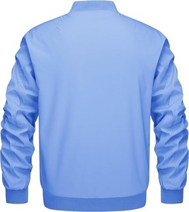 Men's Casual Windproof Bomber Jacket Full Zip Winter Warm <b>Padded</b> Coat with V-<b>Neck</b> Closure - Product Image 2