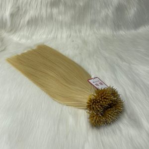 Produit chaud brésilien Remy extensions de cheveux humains Nano anneau couleur blonde 1g/pointe pas d'enchevêtrement pas de perte lâche Style de vague profonde - Product Image 1