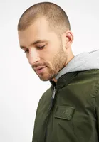 Veste bomber à capuche en toile de haute qualité pour homme, avec logo personnalisé, imperméable, respirante, coupe-vent, style formel