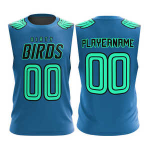 Uniformes Deportivos Morados OEM sin Mangas, Camisetas de Fútbol 7v7 con Capucha, Uniformes de Flag Football 7v7 - Product Image 2