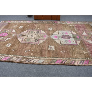พรมวินเทจขนาด 5.9x11.6 ฟุต พรมตุรกีขนาดใหญ่ พรมลายสัตว์สีน้ำตาล - Product Image 3