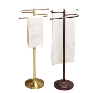 Juego de 2 Toalleros de Metal Dorado de Calidad Superior, Elegantes para el Hogar, Hotel, Baño, Almacenamiento - Product Image 1