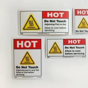 Etiqueta Adhesiva de Advertencia de Seguridad Industrial contra Riesgos de Calor para Advertencia de Seguridad en Máquinas y Protección en el Lugar de Trabajo - Product Image 3