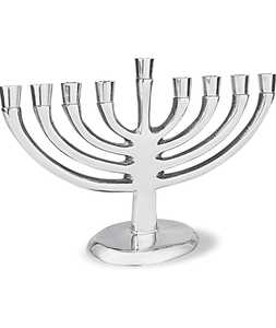 Plata sólida brillante 9 brazos Menorah hecho a mano mejor Metal sin llama personalizado candelabro de Metal precio bajo hogar Metal - Product Image 3