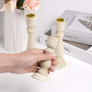 Candelabros de madera de Mango hechos a mano Vintage de alta calidad, diseño duradero ecológico para el hogar, decoración navideña, exhibición de velas - Product Image 2