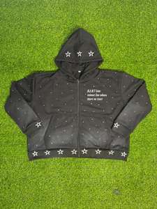 Sudadera con Capucha de Felpa Gruesa 100% Algodón de 400G con Logotipo Personalizado, Talla Grande, para Hombre, Invierno, Estampada, Bordada, Tejida, en Blanco - Product Image 6