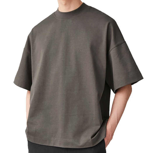 T-shirt basique décontracté pour homme en coton 100%, surdimensionné, respirant, écologique, tissu jersey à séchage rapide, manches courtes, très demandé - Product Image 2