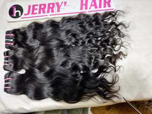 Vente en gros de mèches Remy indiennes vierges double trame, mèches de cheveux lisses et bouclés naturels ondulés - Product Image 3