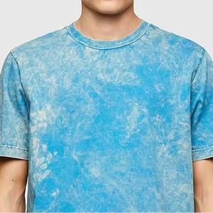 Camisetas lavadas con ácido de 230gsm de alta calidad para hombre, camisetas de manga corta con cuello redondo de gran tamaño para correr, Camisetas estampadas sólidas de estilo Vintage - Product Image 5
