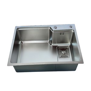 Acabado de electrólisis duradero, fregadero de cocina grande de acero inoxidable SUS304, 3 + 0,75mm de espesor, modelo 7545, estiramiento automático Manual - Product Image 1