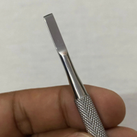 1 pièce Repousse-cuticules double tête en acier inoxydable de haute qualité, durable, pour manucure et pédicure, outil réutilisable pour l'élimination des peaux mortes