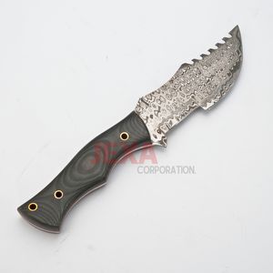 Handmade Camping Hiking Skinner <b>Knife</b> with Carbon Steel <b>Bone</b> <b>Handle</b> and Leather Sheath Model Jexa-HC-001 - Product Image 2