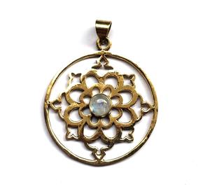 Incroyable pendentifs en laiton pierre de lune vente en gros Shri Yantra bijoux pendentif de collier de pierres précieuses - Product Image 6