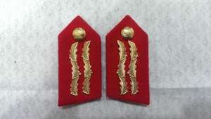 WOK Eco-Friendly Good Quality Officers Red Brass Gorget <b>Gold</b> Embroidery Patches Custom Collar Patches <b>Gold</b> Bullion Embroidered - Product Image 3