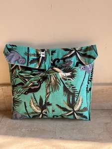 Conjunto de ropa de dormir de algodón azul con cuello en V para mujer, traje de noche con estampado de animales de mono Sexy elegante, pijama cómodo transpirable de talla grande - Product Image 2