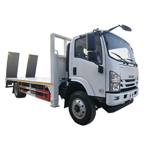 Camion de transport à plateau plat professionnel ISUZU 4x2 avec rampes arrière, capacité de 5 à 8 tonnes pour <span class=keywords><strong>mini</strong></span>-excavatrice et rouleau compresseur - Product Image 1