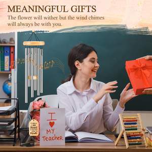 En iyi öğretmen takdir hediyeler öğrenci 25.5 inç rüzgar zil öğretmen hediyeler kadınlar için promosyon hediye seti - Product Image 2