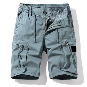 Vente en gros 2023 Nouvel Arrivage Short en toile personnalisable pour homme Style High Street 100% Coton Respirant Motif uni Été - Product Image 1