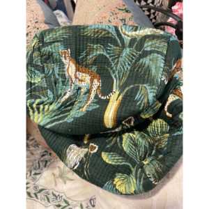 Bolso de algodón estilo bohemio con estampado de jungla y diseño de bosque, cierre de cremallera - Product Image 2