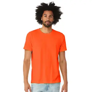 Custom Design Rundhals ausschnitt aus reiner Baumwolle Orange T-Shirt Klassiker T-Shirt Athletic Tops Casual T-Shirts