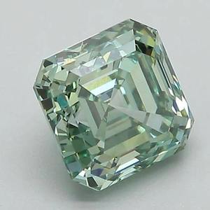 เพชรเพาะเลี้ยงทรงแอสเชอร์ 2.00 กะรัต ระดับพรีเมียม สีเขียวเข้มแฟนซี ได้รับการรับรองจาก IGI สำหรับแหวนหมั้นแบบสั่งทำ - Product Image 4