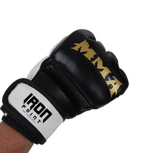 2023ถุงมือหนังพีวีซีครึ่งนิ้วคุณภาพสูงสำหรับผู้ใหญ่นวมชกมวยศิลปะการต่อสู้ MMA - Product Image 5