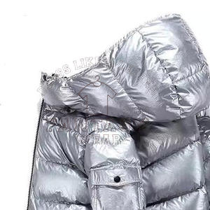 Chaqueta de Plumón Personalizada de Diseño de Moda Invernal para Hombre, Negra, Impermeable, de Nailon, Talla Grande, con Logotipo, al por Mayor - Product Image 5