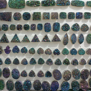 Druzy ไทเทเนี่ยมมาใหม่สำหรับการออกแบบเครื่องประดับอัญมณี Druzy กึ่งมีค่าสำหรับต่างหู - Product Image 5