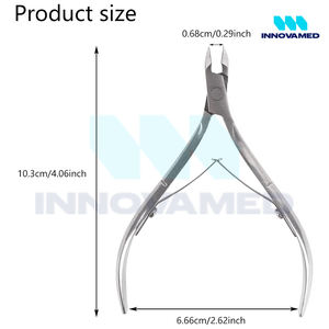 Pince à cuticules incurvée en acier inoxydable durable de qualité professionnelle, ultra-affûtée, pour manucure et pédicure, INNOVAMED INSTRUMENTS - Product Image 6