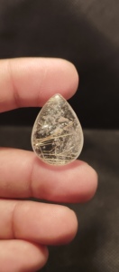 Cabujones de Cuarzo Rutilado Dorado Natural, Cristal en Forma de Pera, Colgante de Cuarzo Rutilado para Regalos - Product Image 4