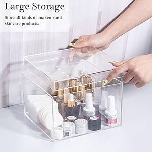 Compact and Practical <b>Acrylic</b> Storage <b>Box</b> with Single Layer and One Spacious Compartment Efficient Organization and Visibility - Product Image 3