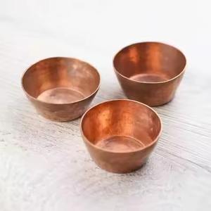 Copper Fruit Bowl Decorative Metal Serving Dish for Salads Snacks Dining <b>Table</b> Kitchen Party Use - Product Image 3