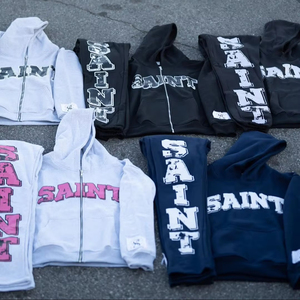 Ensemble de survêtements à capuche zippés en coton épais personnalisé deux pièces pour hommes ensemble de survêtements à capuche et de pantalons de survêtement de haute qualité pour hommes - Product Image 1