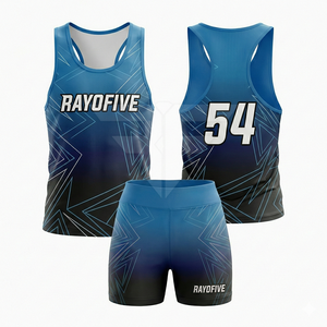 Uniforme de Atletismo Personalizado de Primera Calidad para Uso en Exteriores, 100% Poliéster, Ligero y Transpirable - Product Image 1