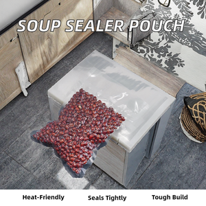 Sachet sous vide transparent résistant à 131 degrés, qualité alimentaire, thermoscellable, compatible micro-ondes, en PA+PE, pour emballage de biscuits, coussin/soie - Product Image 3