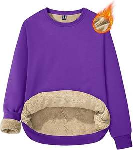 Sudadera de Mujer de Alta Calidad, Cuello Redondo, Informal, de Forro Polar, Cálida para Invierno - Product Image 4