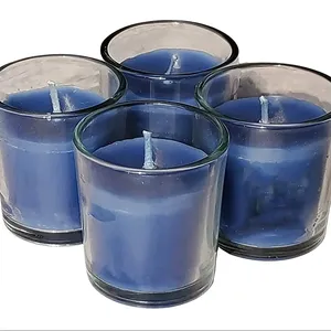 حامل لون أسود Tealight للزينة في مهرجان الزفاف بالجملة حامل شموع زجاجي