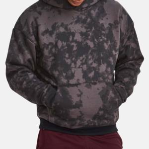 À la mode brodé surdimensionné pierre lavage soleil fané en détresse sweats à capuche 100% coton français éponge acide lavage Streetwear pour hommes - Product Image 3