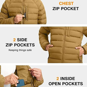 Reliable Cold Weather Puffer <b>Jacket</b> With Adjustable <b>Hood</b> And <b>Soft</b> Interior Winter <b>Jacket</b> For Men - Product Image 6
