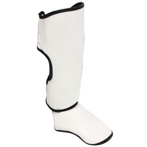 Protège-tibias de boxe en cuir PU, best-seller, haute qualité, protection complète, logo personnalisé, couleur MMA, protège-pieds d'entraînement - Product Image 6