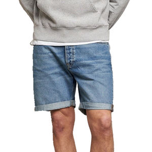 Shorts de Mezclilla Rectos de Cintura Alta - Estilo Casual Urbano, 100% Algodón, Lavables y de Secado Rápido, con Logotipo Personalizado - Product Image 4