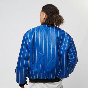 Veste bomber en satin surdimensionnée tendance 2026, streetwear rétro pour homme, finition brillante, veste universitaire, broderie personnalisée, vestes pour homme - Product Image 5