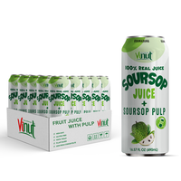 Zuurzak Sap Oem Odm Private Label Drank Fabrikant Aangepaste Formulering Vietnam Fabriek 490Ml Pet Fles 24 Per Doos