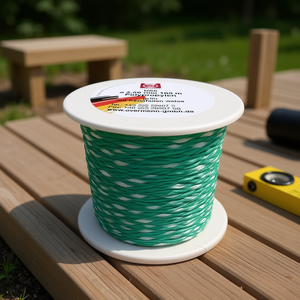 โอเวอร์แมนน์ เชือกมัสเซน ยาว 50 เมตร เส้นผ่านศูนย์กลาง 1.7 มม. รับน้ำหนักได้ 40 กก. ผลิตจากโพลีโพรพิลีน สีเขียว/ขาว บรรจุภัณฑ์ขนาด 6 สำหรับงานจัดสวนและปูพื้นระเบียง - Product Image 3