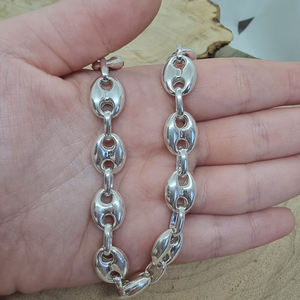 Bijoux marin en argent Sterling 925 pour hommes, collier en grains de café pour femmes, chaîne à maillons unisexe, vente en gros, bijoux tendance Offre Spéciale - Product Image 4