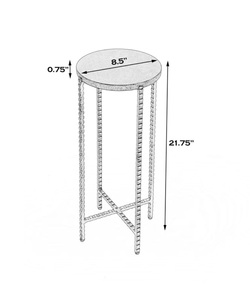 Mesa auxiliar de mármol de calidad superior moderna, juego de lujo de diseño único con base de metal, venta directa de fábrica para muebles para el hogar - Product Image 6