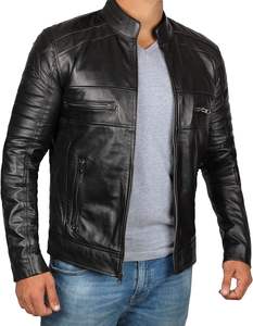 Best Selling <b>Men's</b> Cow Leather <b>Jacket</b> High Quality Long Sleeves Style - Product Image 4