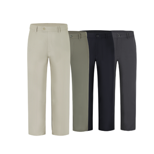 Pantalones de golf Seersucker de talla americana Premium para hombre OEM pantalones casuales de algodón personalizados azul marino mejor oferta - Product Image 4